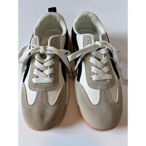 De Florance Platform Sneakers Womens 36 Cream Grey Chunky Ribbed Sole Trainers